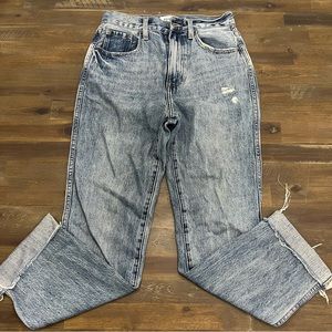 Pistola wide leg distressed jeans